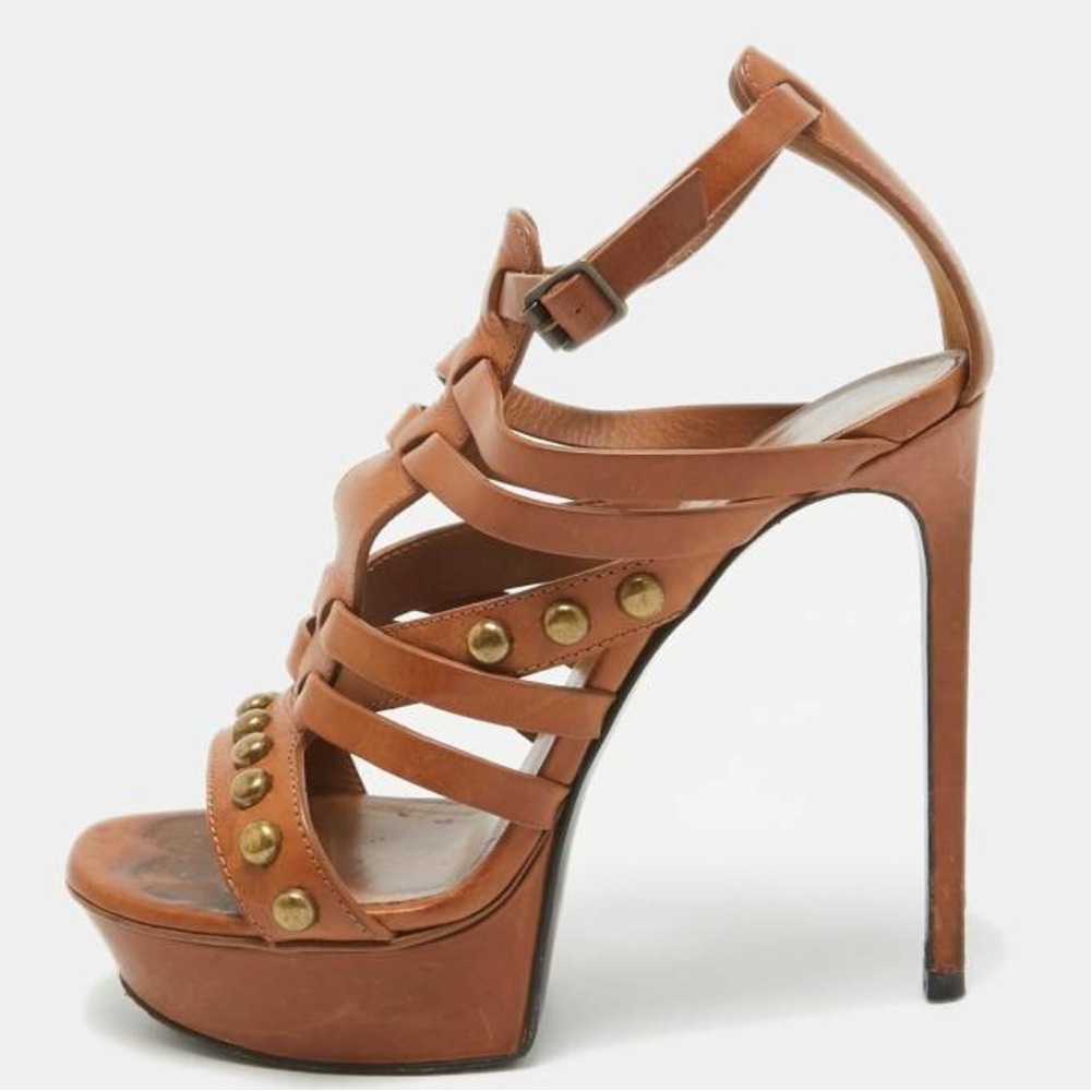 Yves Saint Laurent studded caged-front sandal - Size 39 - Picture 2 of 6